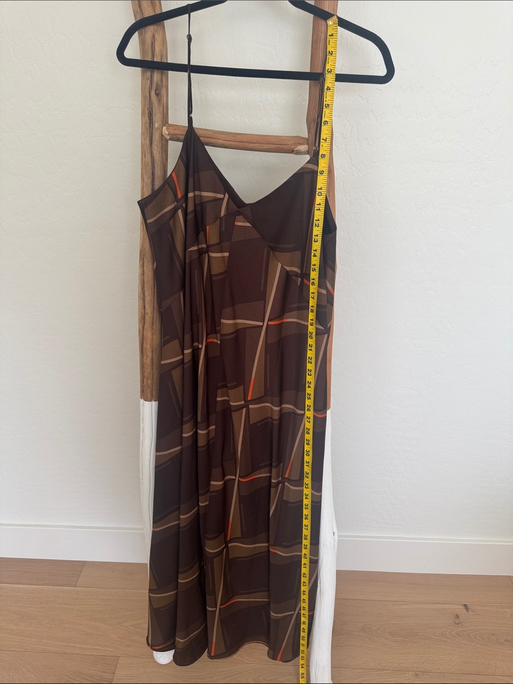 Banana Republic Brown Geometric Maxi Slip Dress - NWT - Picture 7 of 7